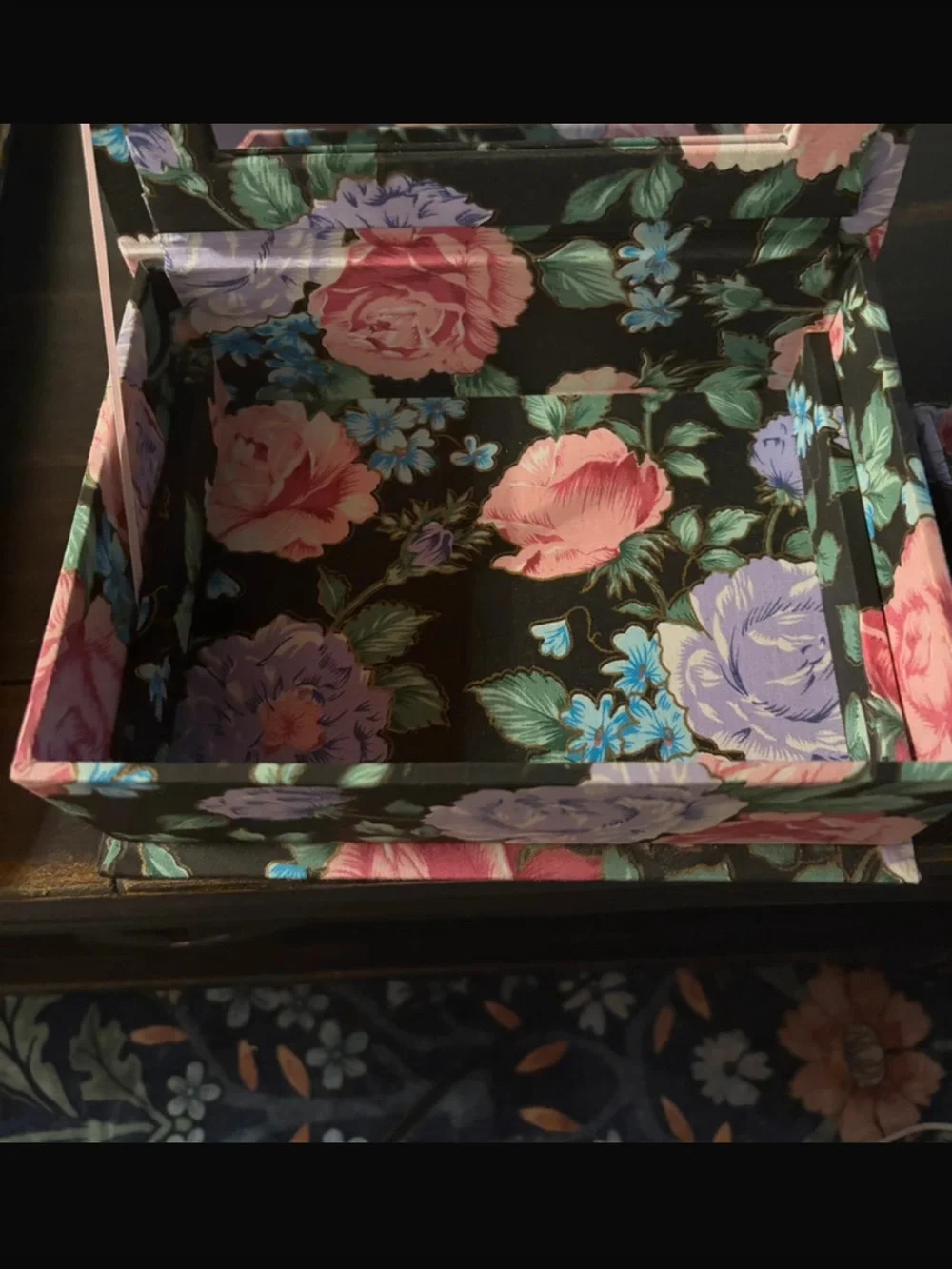 Vintage Floral Jewelry Box